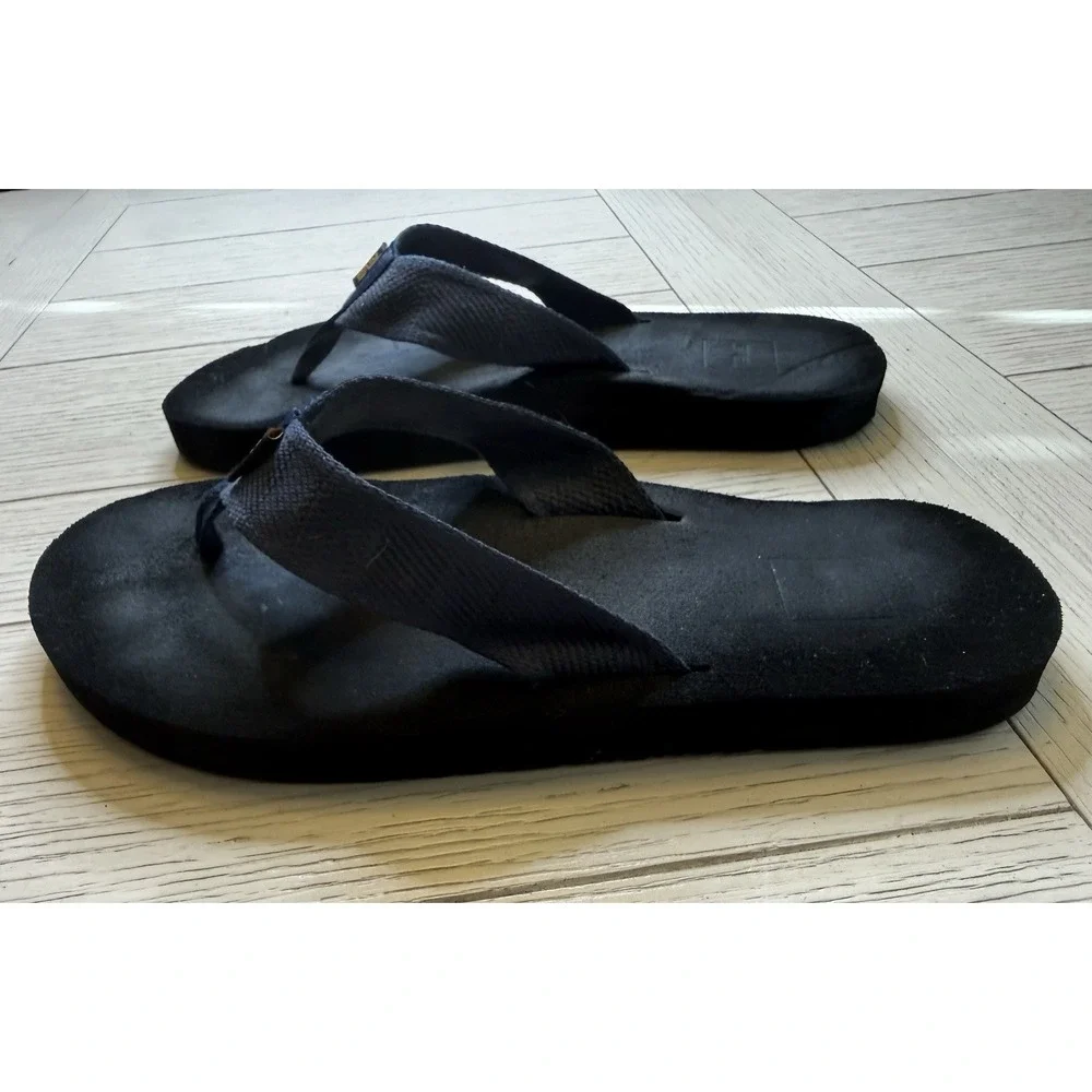 Teva Men's Mush Black Lightweight Comfort Outdoor Thong Flip Flop Sandals Size 9